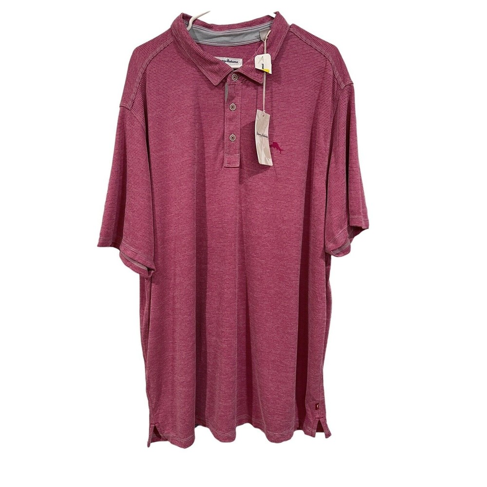 Tommy Bahama Polo Shirt Mens 2XLB Paradise Cove Short Sleeve Color Baked Apple